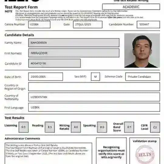 IELTSwithBahodirov | 8.5