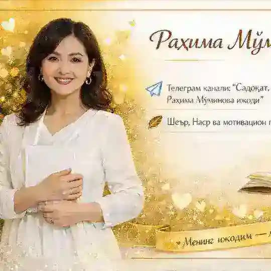 🌷САДОҚАТ.🌺РАҲИМА🌹 МЎМИНОВА 🌹ИЖОДИ✍ Profile