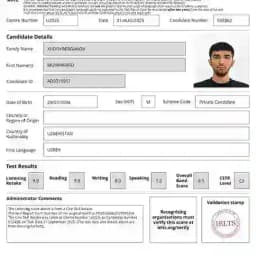 Muhammad’s Student Results Profile