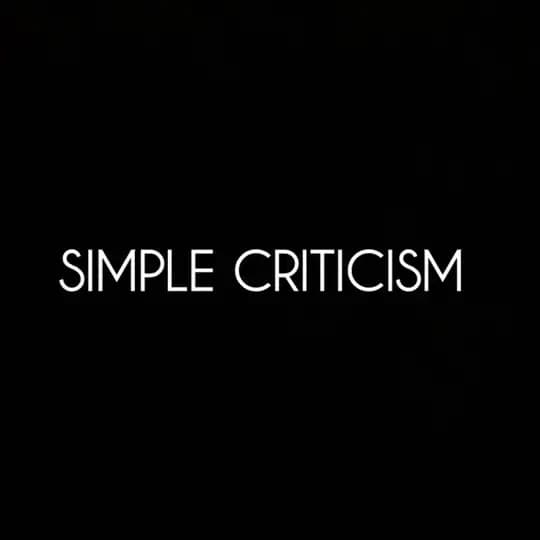 simple criticism/простая критика