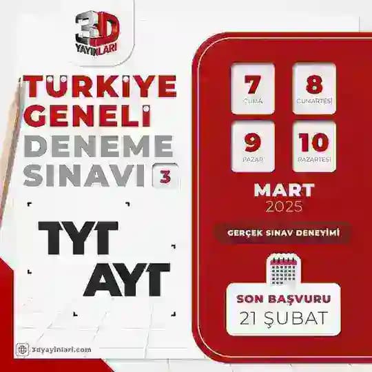 3D - 345 Türkiye Geneli Deneme | PDF + Cevap Anahtarı