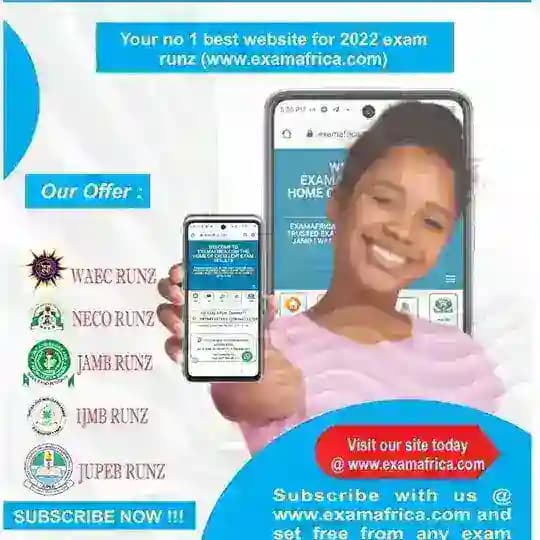 EXAMAFRICA.COM |JAMB | WAEC| NECO |NABTEB | GCE | IJMB & JUPEB EXAM GROUP!!