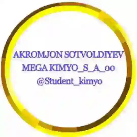 MEGA KIMYO ILMI | SOTVOLDIYEV AKRAMJON