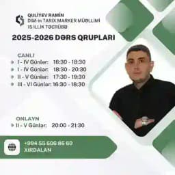 Ramin Quliyev - Tarix Müəllimi 🇦🇿 Profile