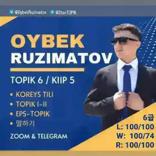 StarTOPIK 🇰🇷|🇺🇿 OybekRuzimatov 6급 [17marta]