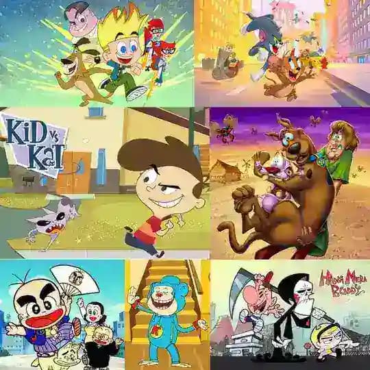 Tom & Jarry Courage The Cowardly Dog Haddi Mera Baddi Scooby Doo Hagemaru Johnny Test Kid Vs Kat Mr.bean in Hindi Tamil Telugu