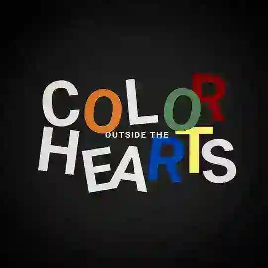 COLOR OUTSIDE THE HEARTS.