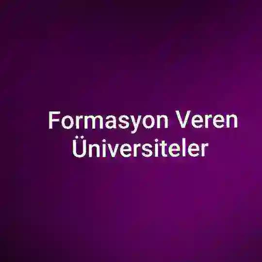 Formasyon veren üniversiteler Profile