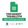 Google sheets 0dan dastur yaratishgacha (demo)