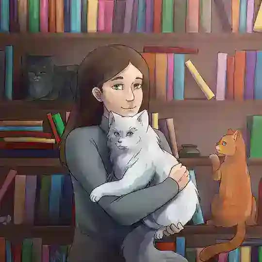 Ударенная по книгам | Лена и кот Кокс 🐱