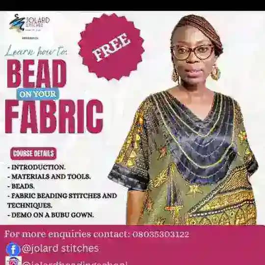 JOLARD BEADING SCHOOL - FABRIC BEADING CLASS.