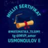 Matematika Tilsimi |Usmonqulov