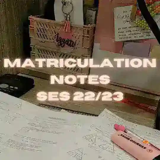 Matriculation Notes 23/24