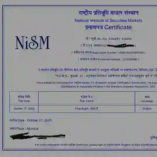 LEARN WITH NISM CERTIFIED