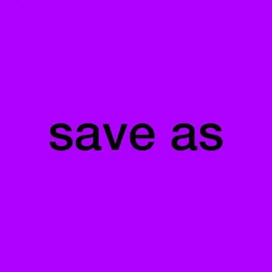 save as