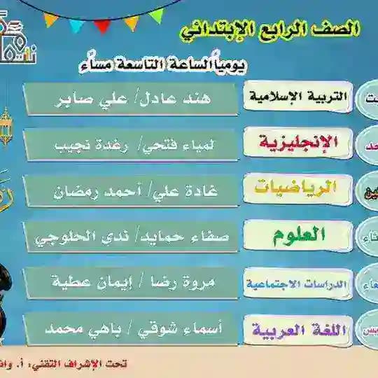 الرابع الإبتدائي معا نتعلم