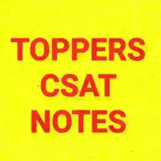 UPSC TOPPERS CSAT NOTES MATERIAL