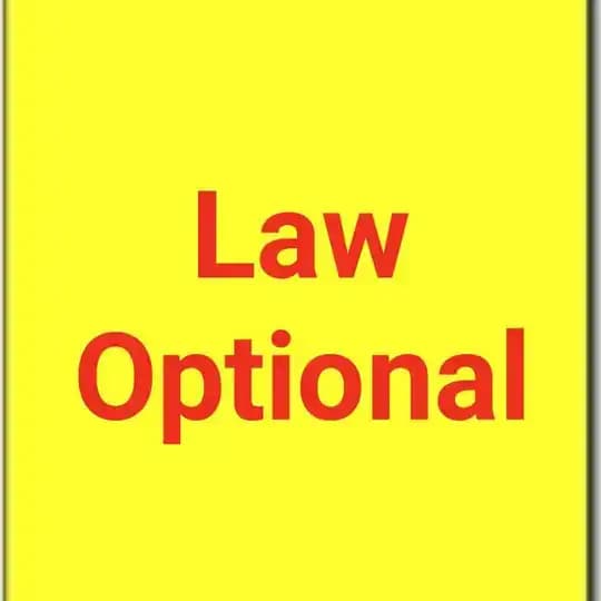 UPSC Toppers Law Optional Material
