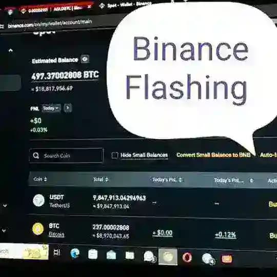 BITCOIN AND USDT FLASHING