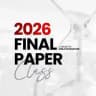 2026 Final Paper Class | Amila Dasanayake
