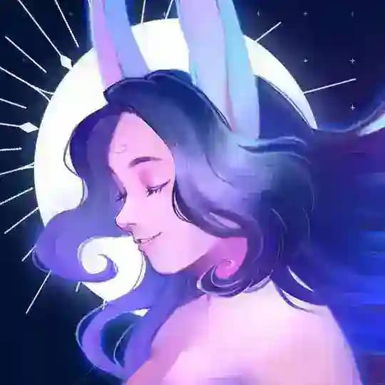moon rabbit art 🐰