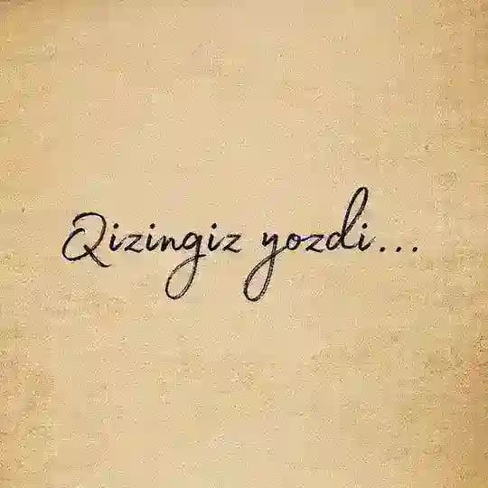 Qizingiz yozdi...