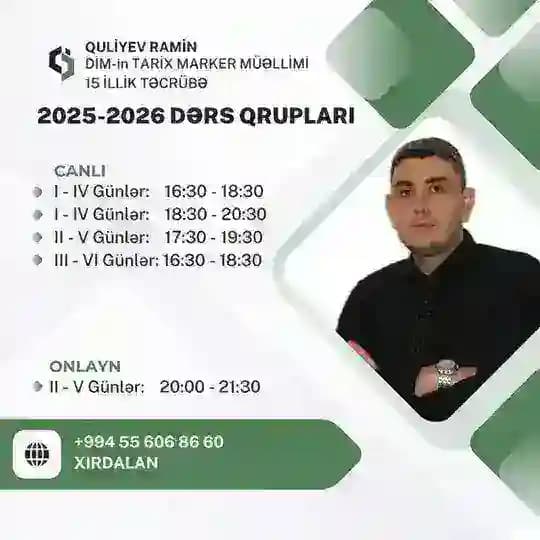 Ramin Quliyev - Tarix Müəllimi 🇦🇿 Profile