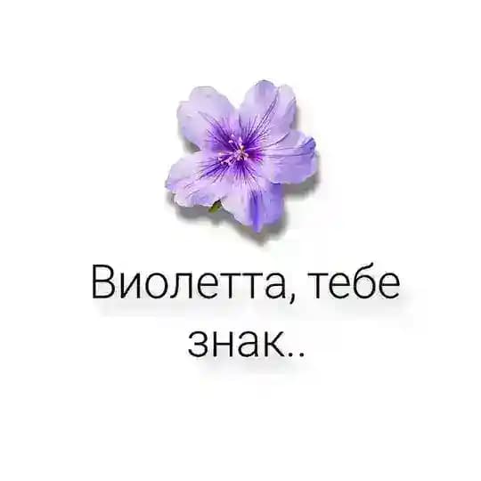 🌷Виолетта, тебе знак..