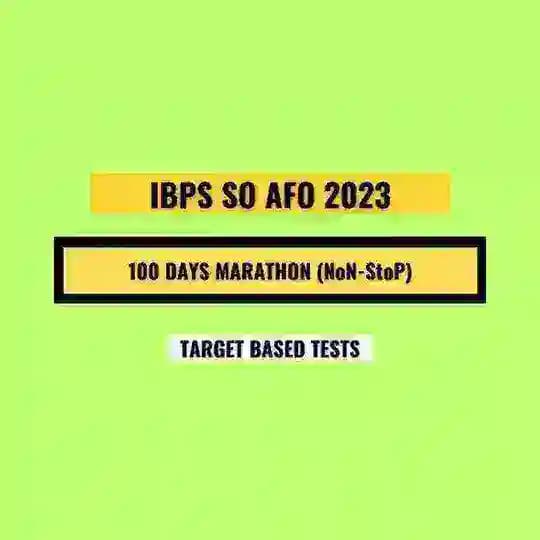 IBPS AFO 2023-24 100 Days Marathon Target Batch By Indian IQ