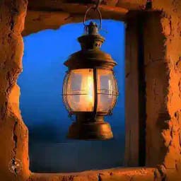 The lamp in the crystal Glass Profile